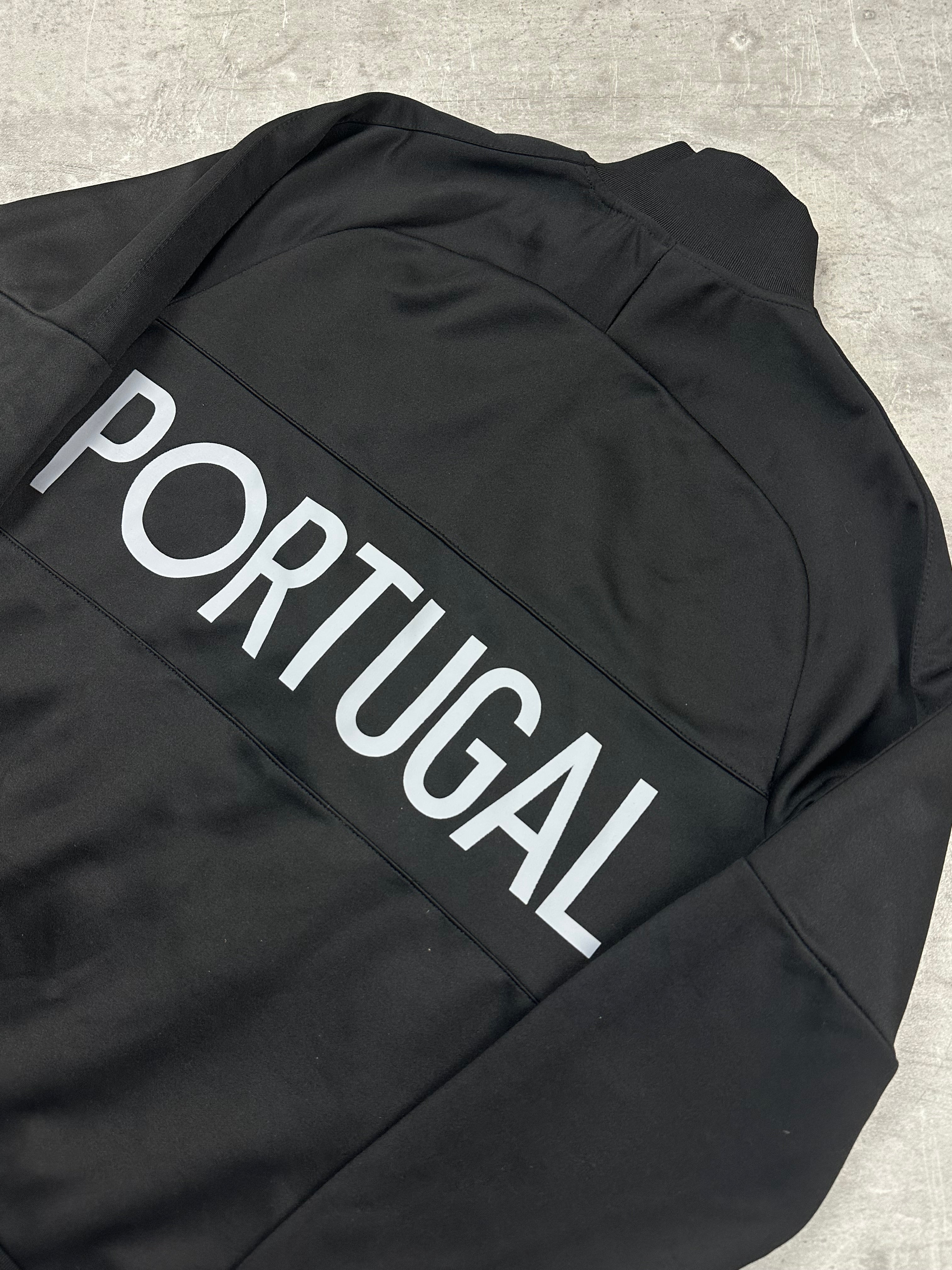 BLACK/RED VINTAGE NIKE RETRO PORTUGAL TRACK JACKET - 2000s - M/L