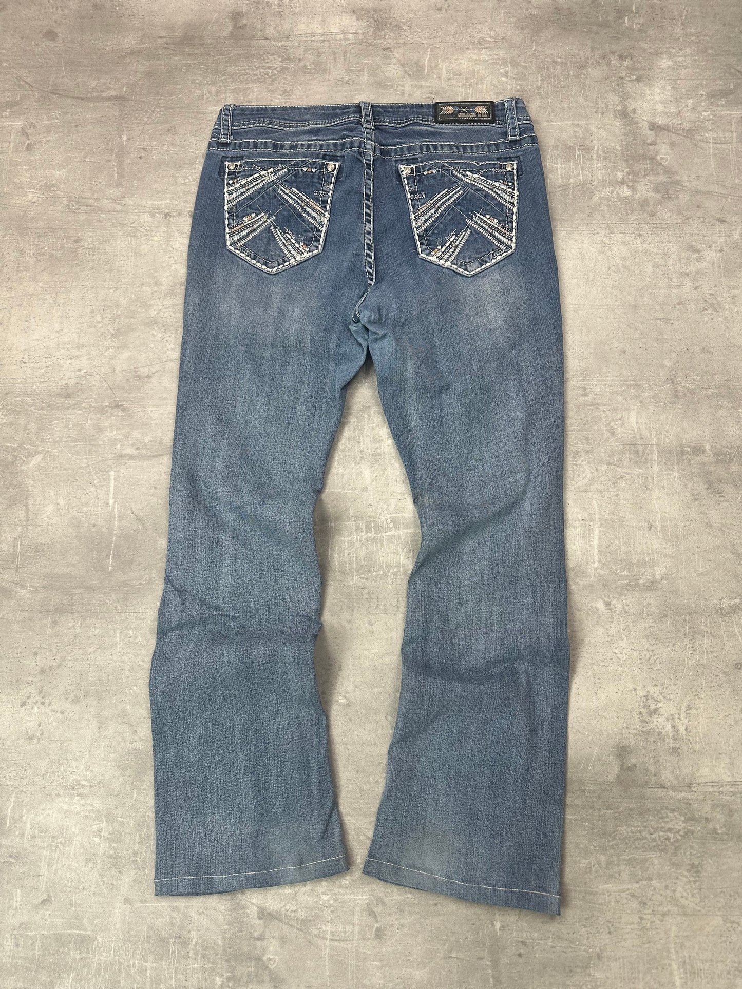 BLUE VINTAGE Y2K MISS ME STYLE BOOTCUT DENIM - 2000s - M