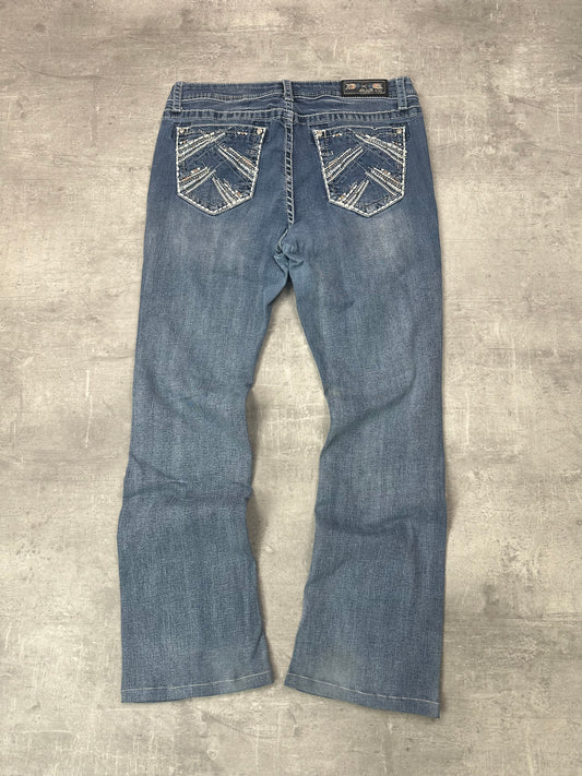 BLUE VINTAGE Y2K MISS ME STYLE BOOTCUT DENIM - 2000s - M