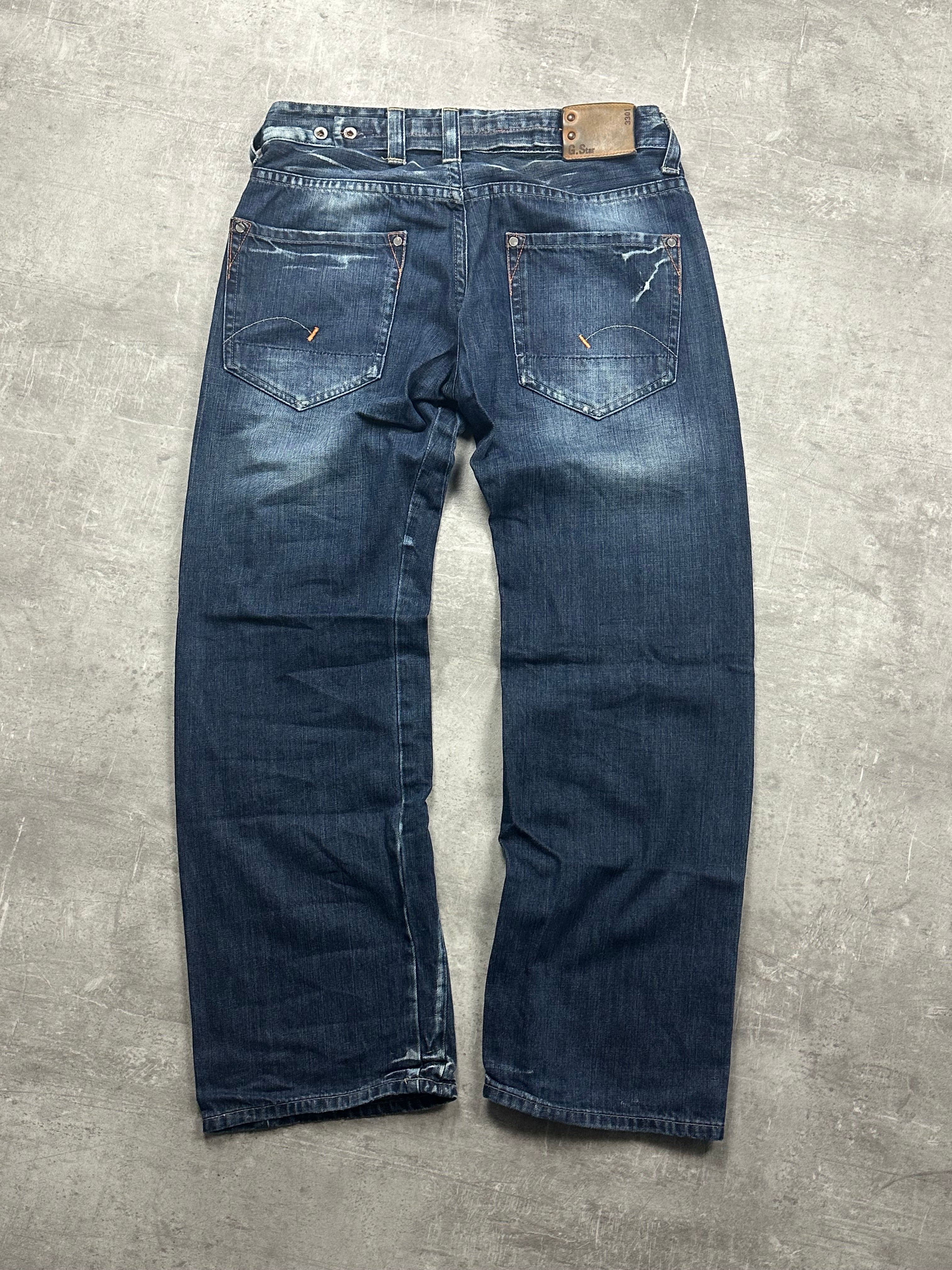 BLUE VINTAGE G-STAR RAW BAGGY DENIM - 2000s - M/L