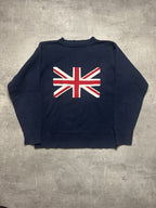 BLUE/RED FRED PERRY UK KNIT SWEATER VERY RARE - M/L