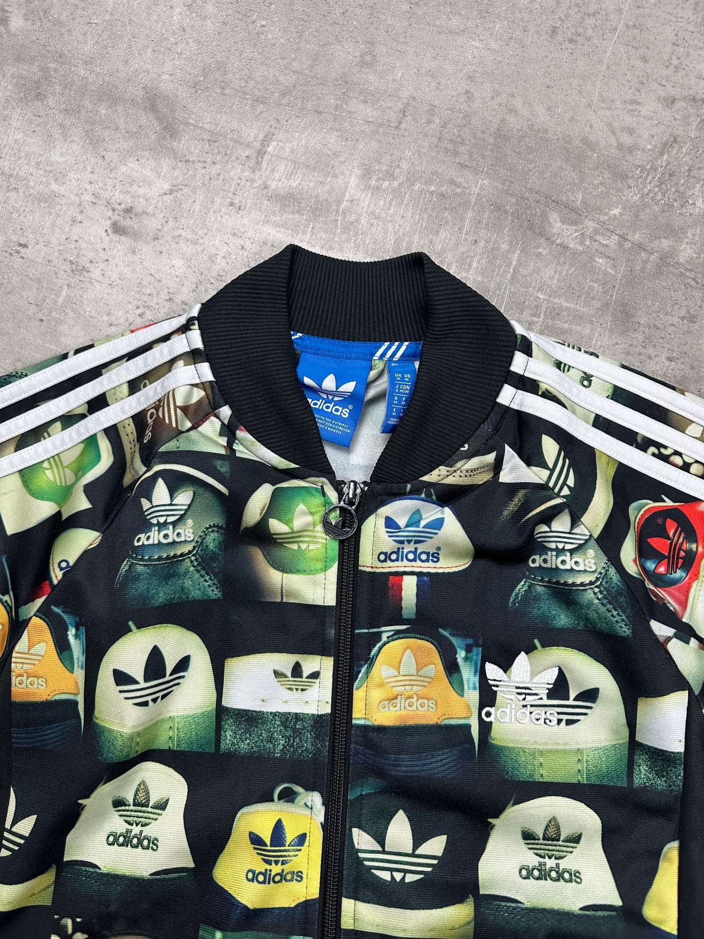 BLACK VINTAGE ADIDAS SHOES FIREBIRD TRACKJACKET RARE - 2000s - M/L