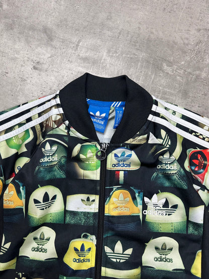 BLACK VINTAGE ADIDAS SHOES FIREBIRD TRACKJACKET RARE - 2000s - M/L