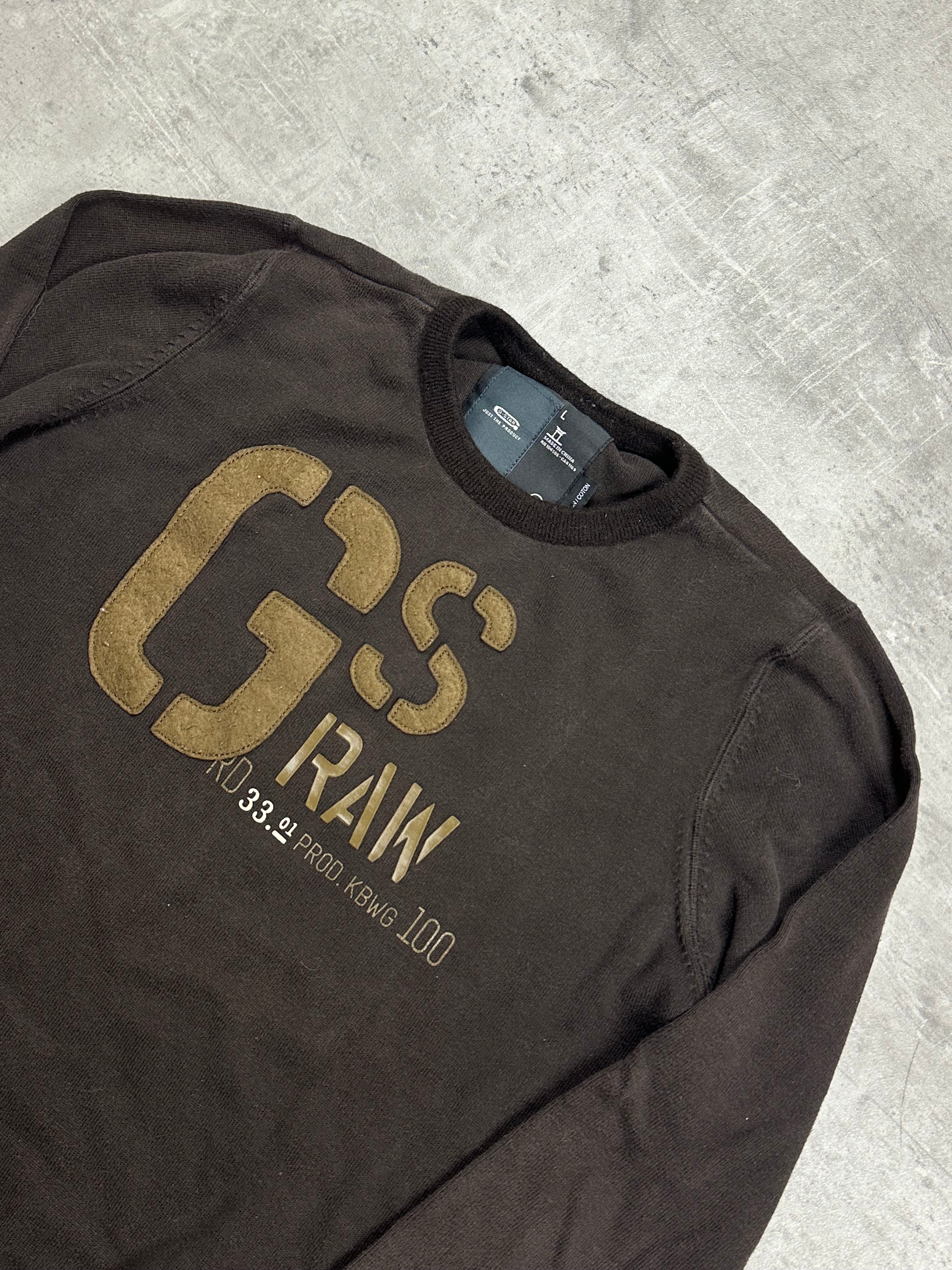 BROWN VINTAGE G-STAR RAW KNIT (W) - 2000s - S/M