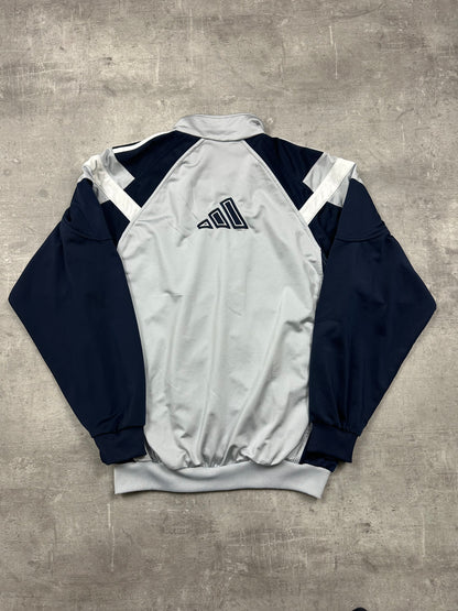 GREY/BLUE VINTAGE ADIDAS RETRO TRACKJACKET - 2000s - M/L