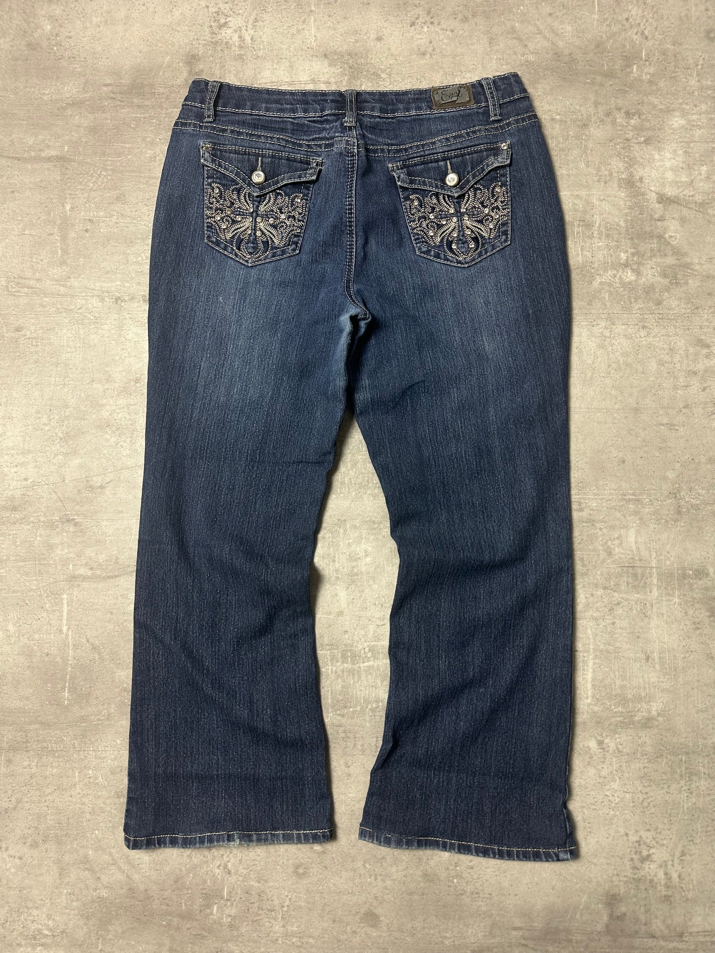 BLUE VINTAGE Y2K MISS ME STYLE BOOTCUT DENIM - 2000s - S/M