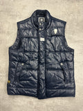 NAVY SHINY VINTAGE G-STAR RAW PUFFER VEST - 2000s - M/L