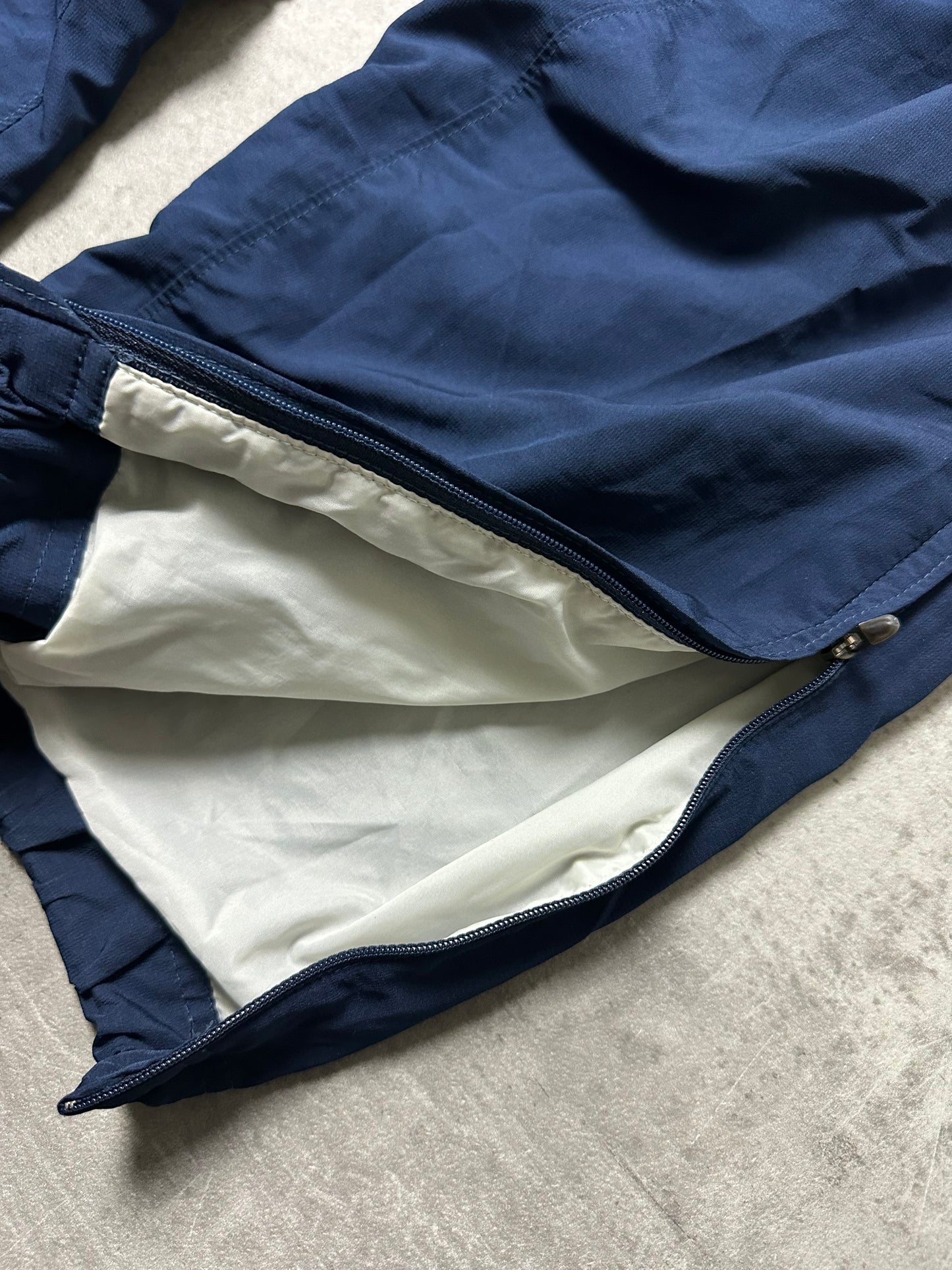 BLUE/WHITE VINTAGE NIKE BAGGY TRACKPANTS - 2000s - M/L