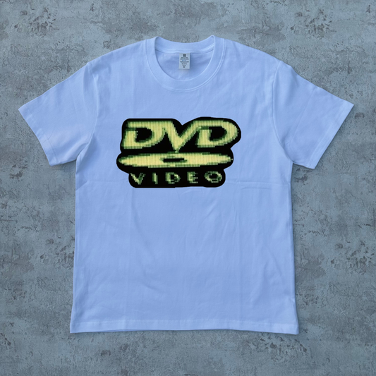 WHITE DVD VIBES GRAPHIC T-SHIRT