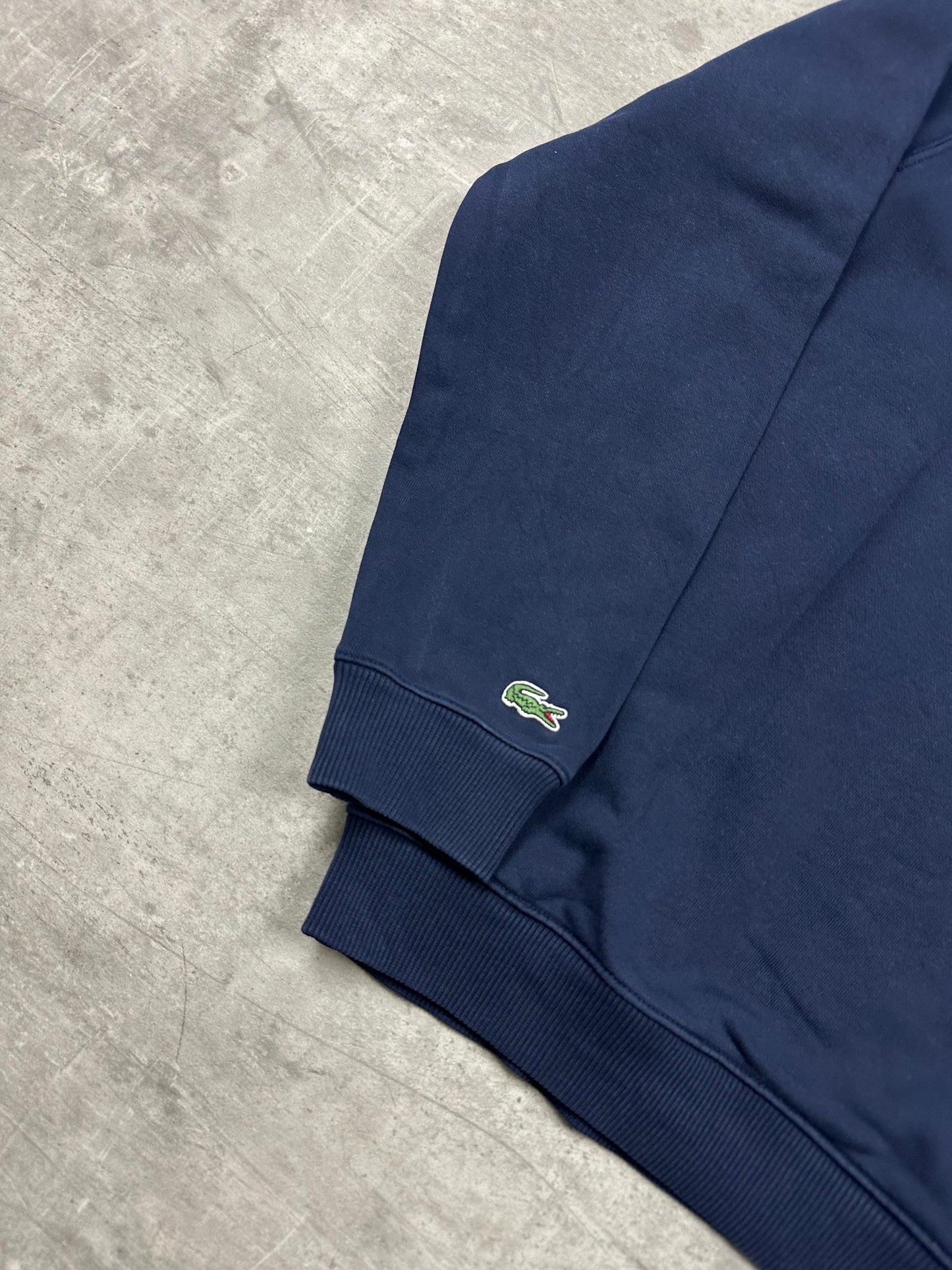 BLUE/WHITE VINTAGE LACOSTE SWEATER - 2000s - M/L