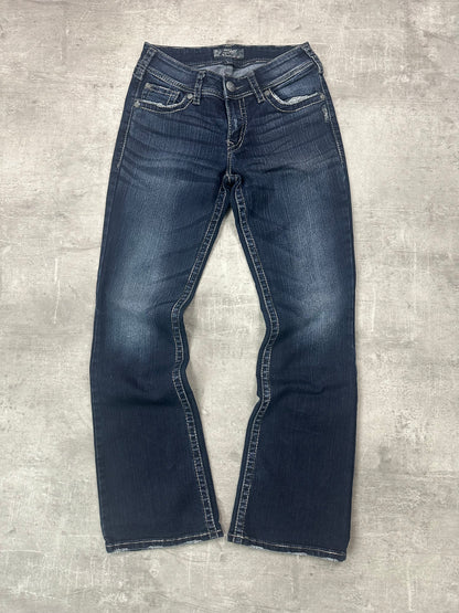 NAVY VINTAGE Y2K MISS ME STYLE BOOTCUT DENIM - 2000s - S