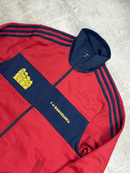 RED/NAVY VINTAGE ADIDAS RETRO BARCELONA TRACK JACKET VERY RARE - 2000s - L
