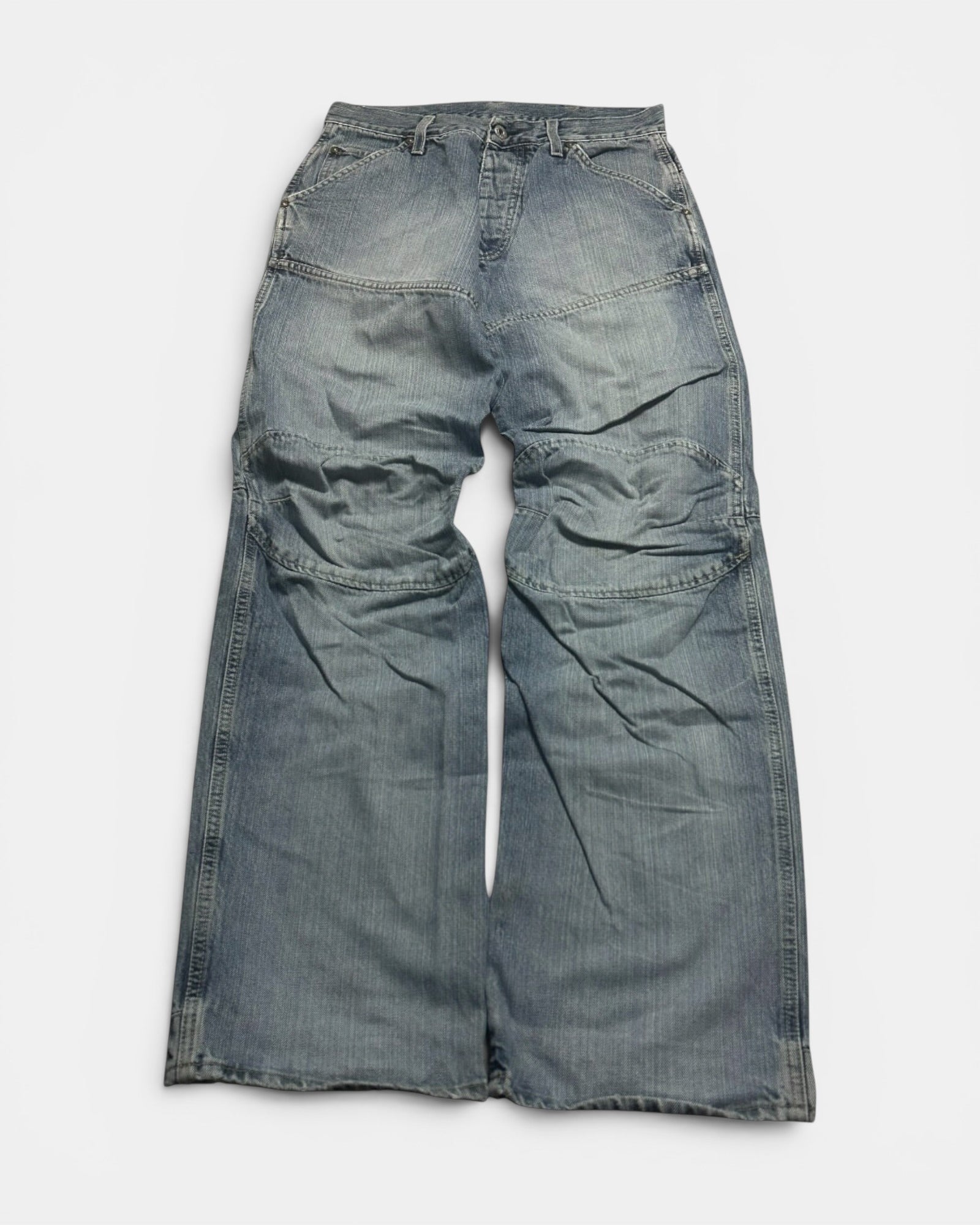 GREY/BLUE VINTAGE G-STAR RAW BAGGY STRAIGHT FIT DENIM