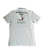 WHITE VINTAGE LA MARTINA MASERATI POLOSHIRT