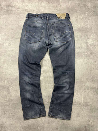 GREY/BLUE VINTAGE G-STAR BAGGY DENIM - 2000s - L/XL