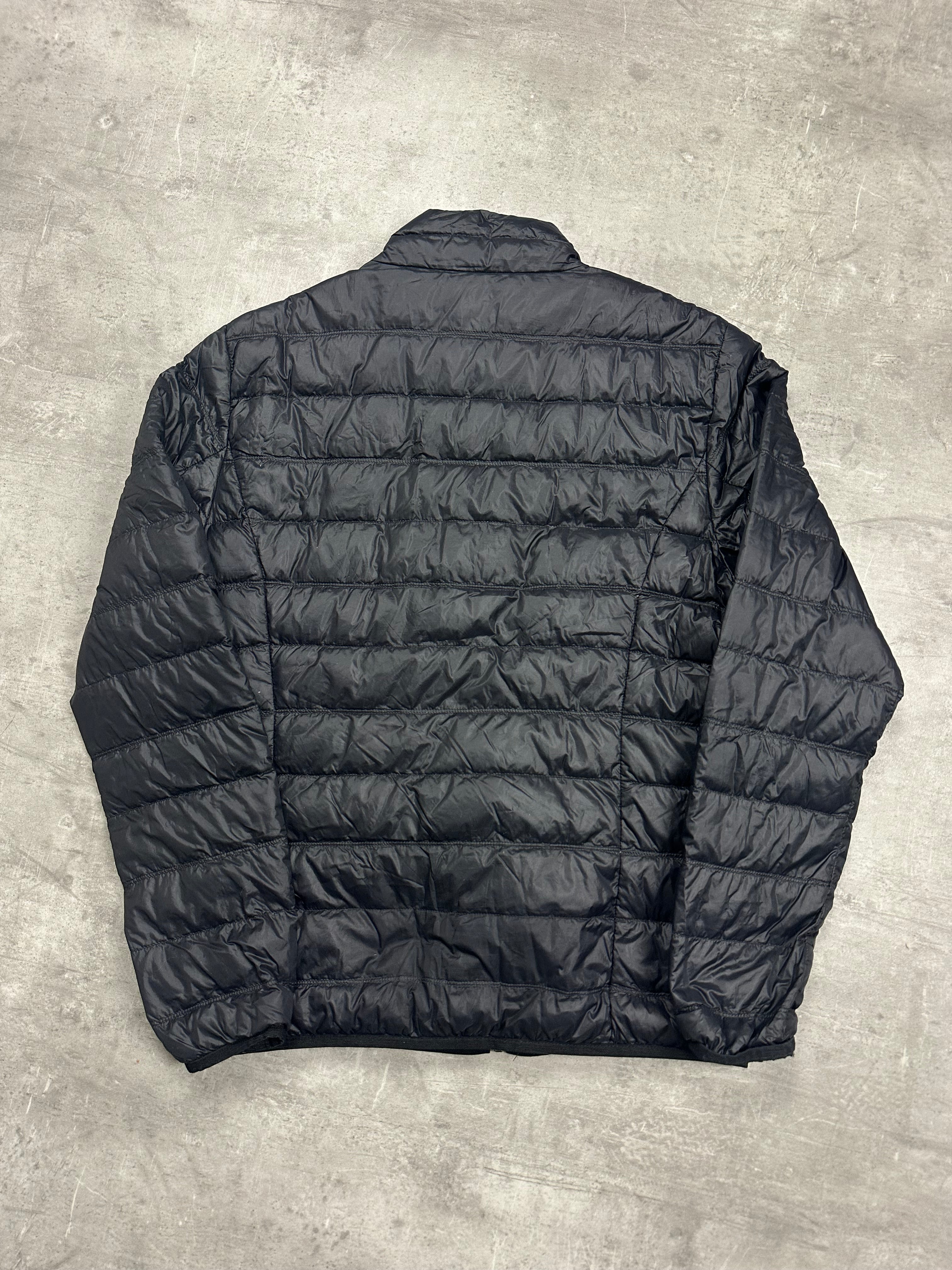 BLACK/GREY VINTAGE EMPORIO ARMANI EA7 DOWN PUFFER JACKET - M/L