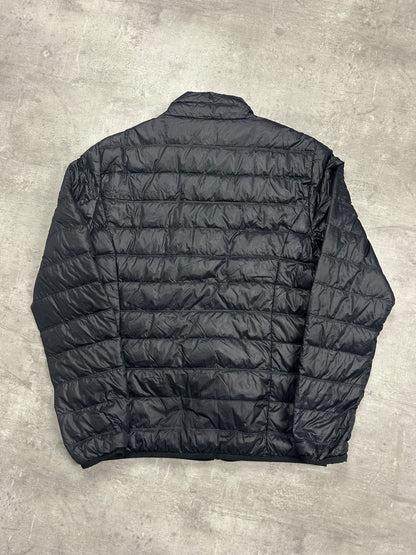 BLACK/GREY VINTAGE EMPORIO ARMANI EA7 DOWN PUFFER JACKET - M/L