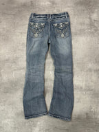BLUE VINTAGE Y2K MISS ME STYLE BOOTCUT DENIM - 2000s - XS/S