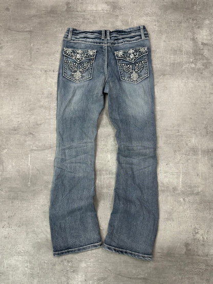 BLUE VINTAGE Y2K MISS ME STYLE BOOTCUT DENIM - 2000s - XS/S