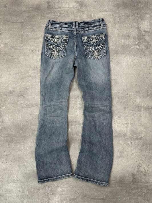 BLUE VINTAGE Y2K MISS ME STYLE BOOTCUT DENIM - 2000s - XS/S