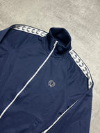 NAVY/WHITE FRED PERRY SPORTSWEAR TRACK JACKET - S/M