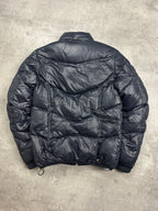 BLACK SHINY VINTAGE DIESEL DOWN PUFFER JACKET - M/L