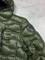 OLIVE BLUE USA DOWN PUFFER JACKET - L