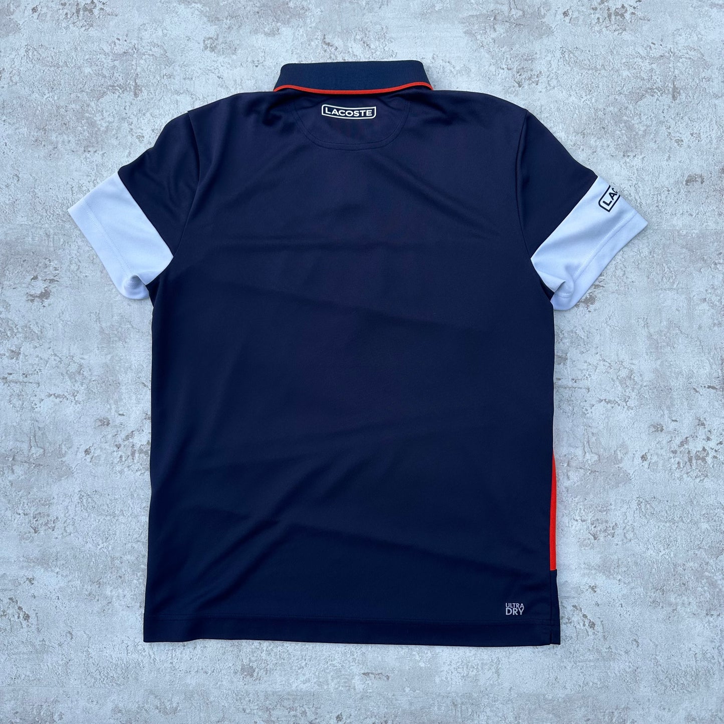 BLUE/WHITE LACOSTE SPORT POLOSHIRT - S/M