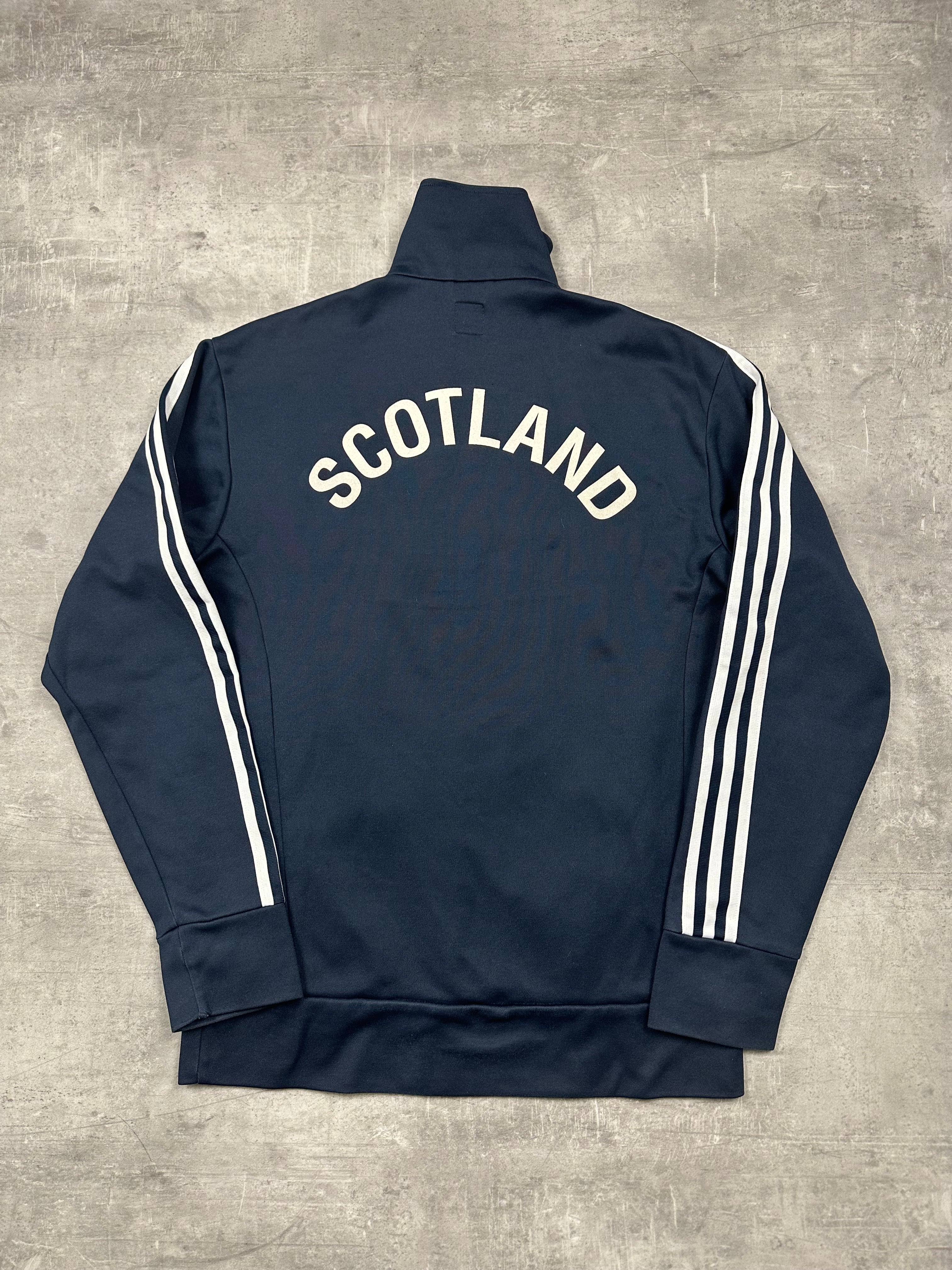 NAVY VINTAGE ADIDAS FIREBIRD SCOTLAND TRACK JACKET RARE - 2000s - L