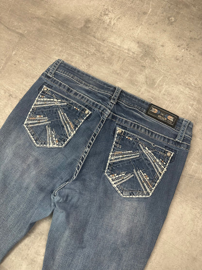 BLUE VINTAGE Y2K MISS ME STYLE BOOTCUT DENIM - 2000s - M