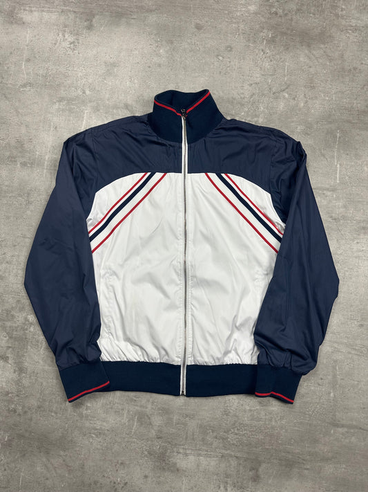 WHITE/NAVY VINTAGE DOLCE&GABANNA SPORT BOMBER JACKET RARE - 2000s - M