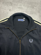 BLACK/GOLD FRED PERRY SPORTSWEAR TRACKJACKET - M/L