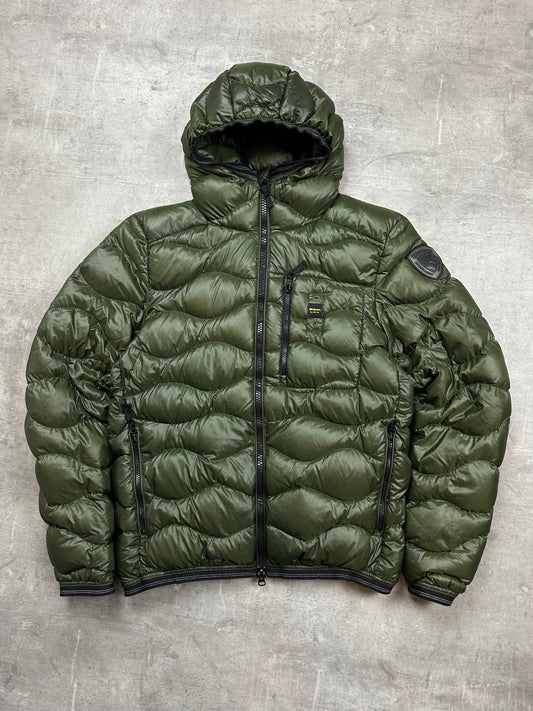 OLIVE BLAUER USA DOWN PUFFER JACKET - L