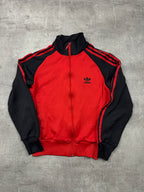 RED/BLACK VINTAGE ADIDAS FIREBIRD TRACK JACKET - 2000s - S/M