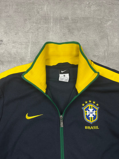 BLACK/YELLOW NIKE BRASIL TRACKJACKET - 2000s - M/L