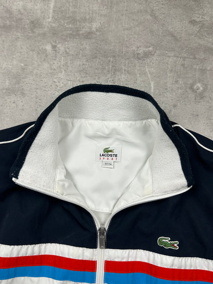 NAVY/WHITE VINTAGE LACOSTE SPORT TRACKJACKET - 2000s - M/L