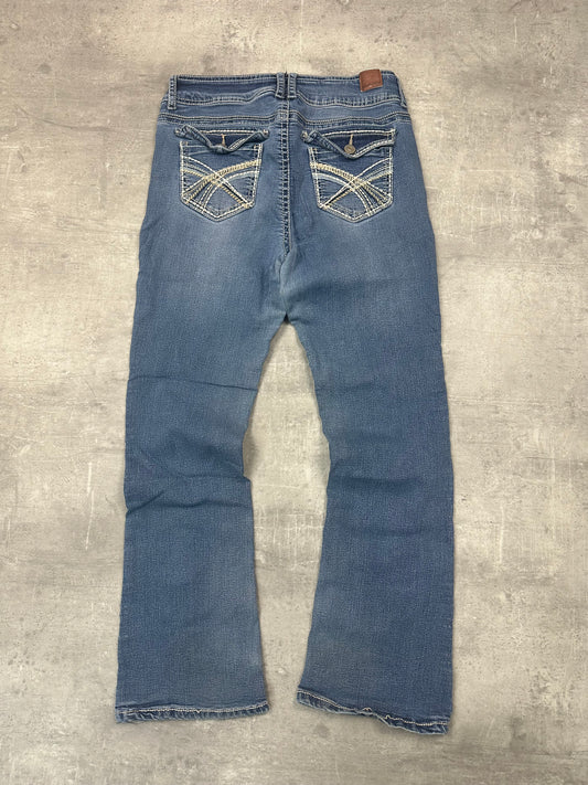 BLUE VINTAGE Y2K MISS ME STYLE BOOTCUT DENIM - 2000s - S