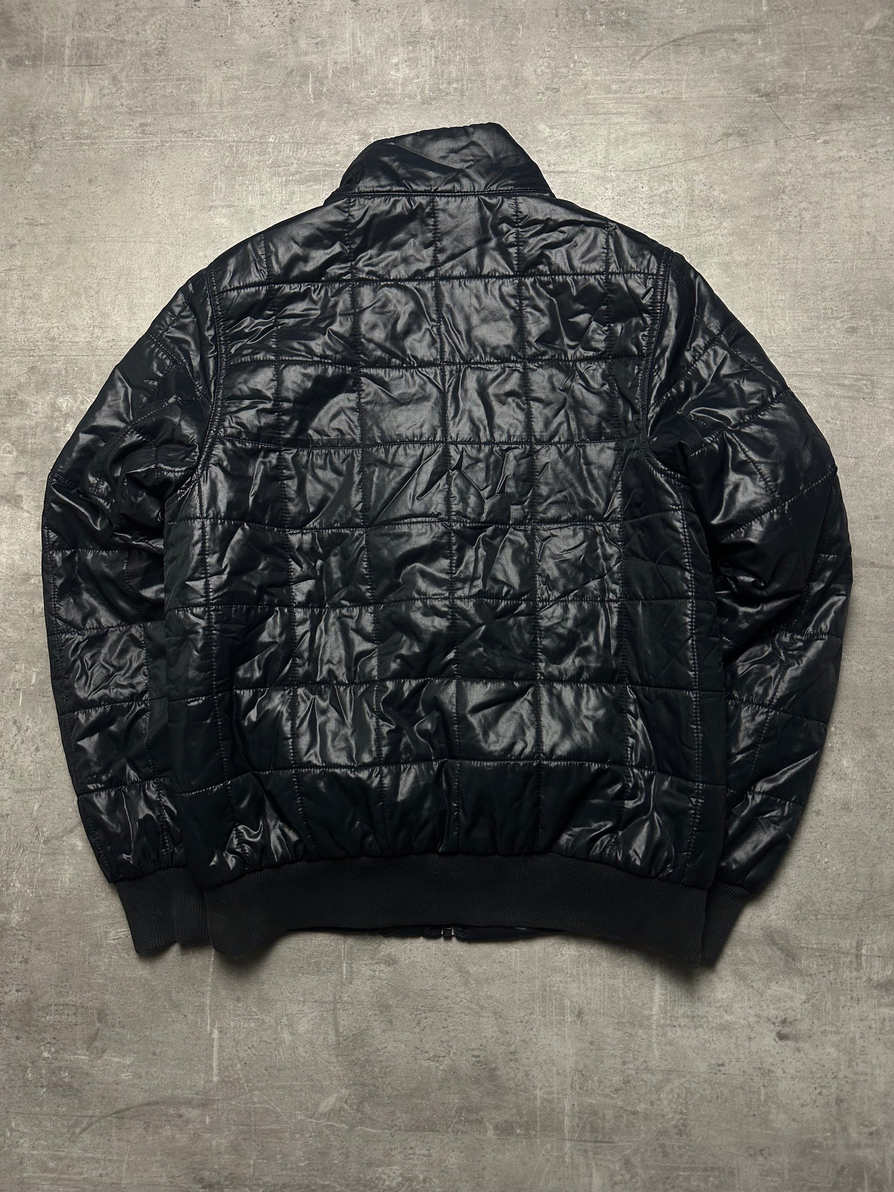 BLACK NIKE RETRO SHINY JACKET - 2000s - S/M