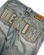 BLUE VINTAGE DOLCE&GABANNA BIG LOGO BAGGY DENIM RARE
