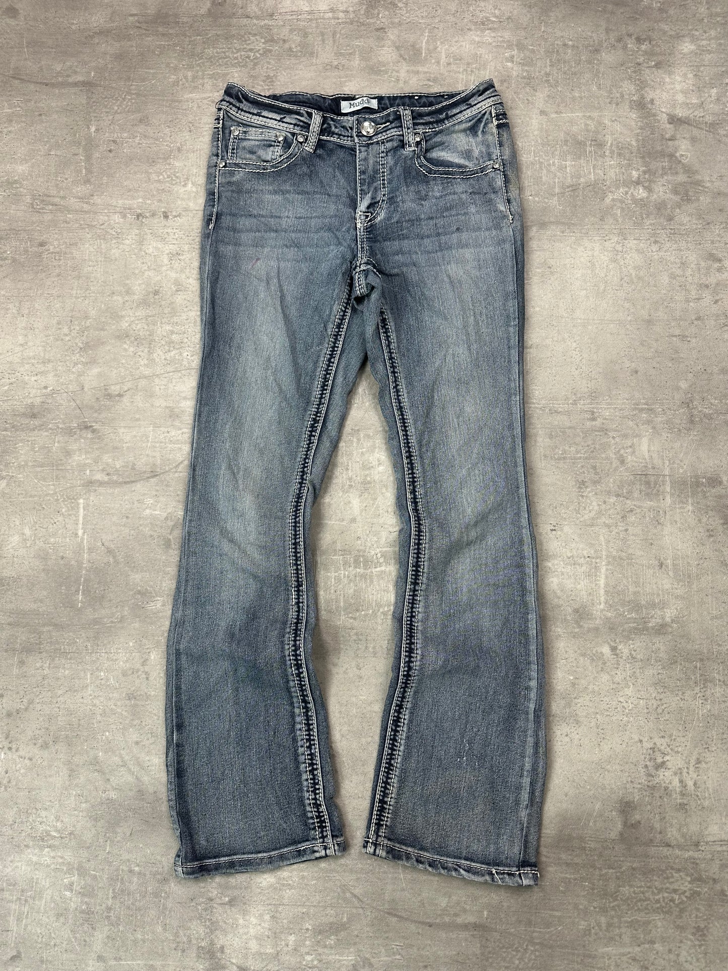 BLUE VINTAGE Y2K MISS ME STYLE BOOTCUT DENIM - 2000s - XS/S