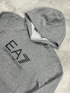 GREY EMPORIO ARMANI EA7 HOODIE - L