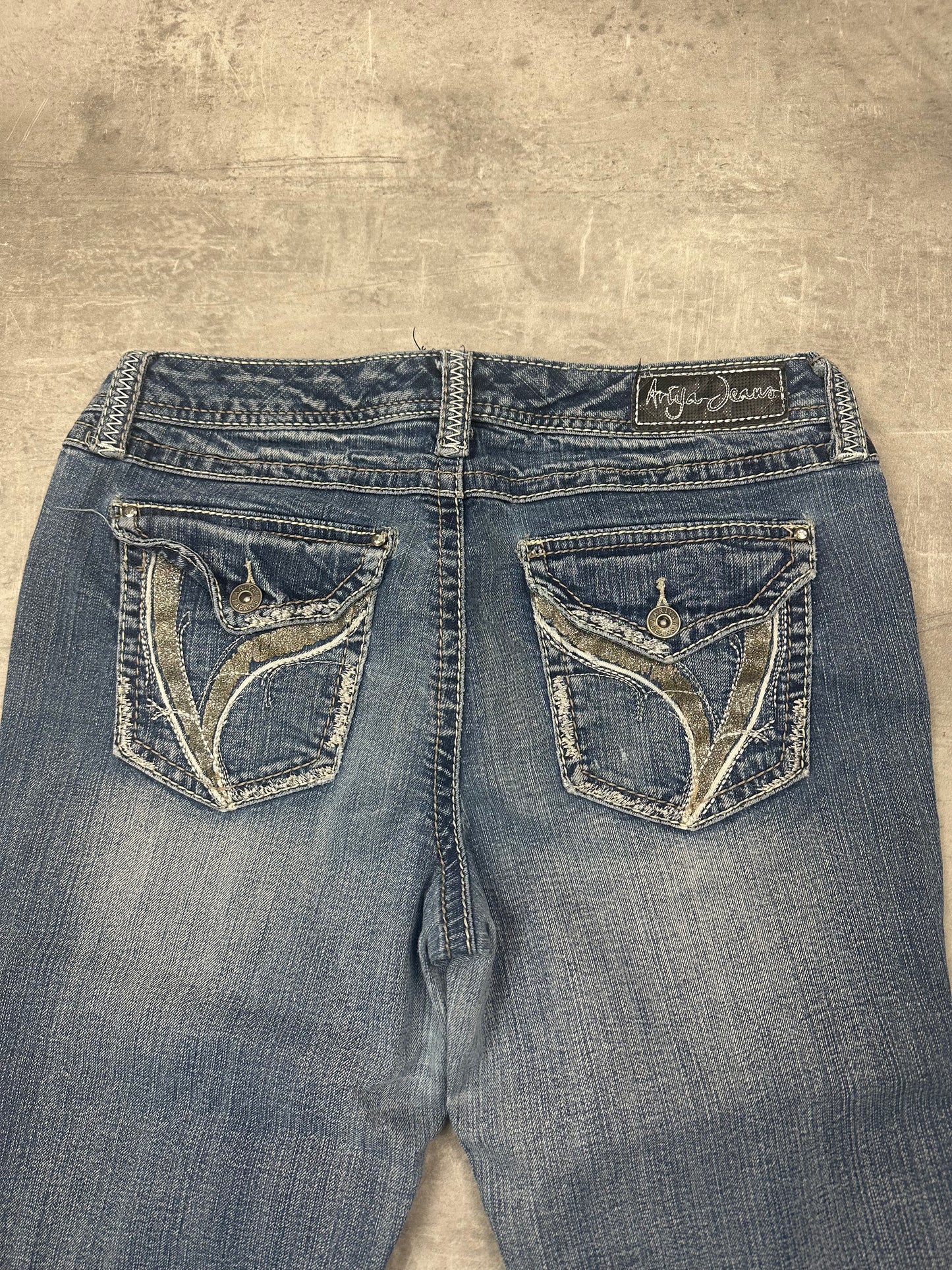 BLUE VINTAGE Y2K MISS ME STYLE BOOTCUT DENIM - 2000s - M