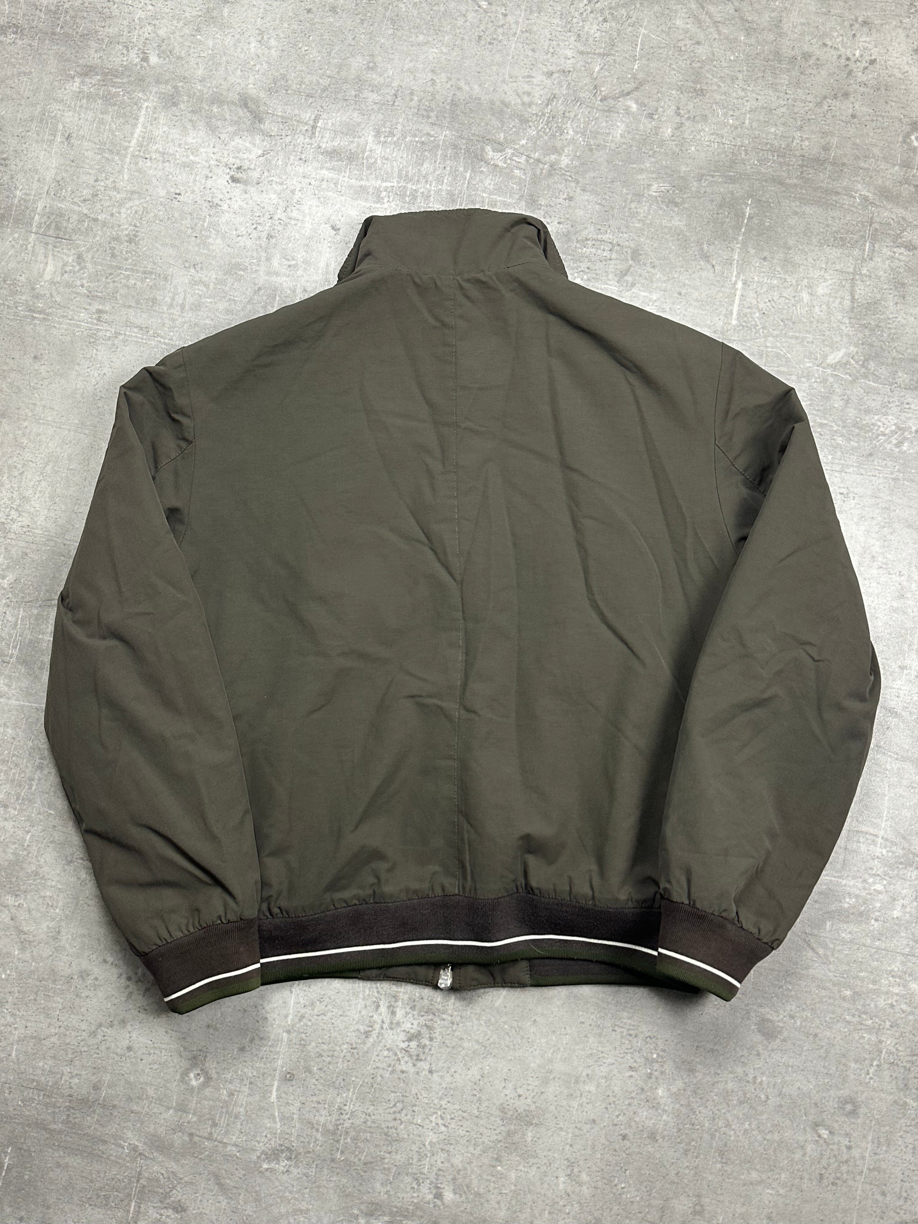 OLIVE VINTAGE FRED PERRY BOMBER JACKET - 2000s - L
