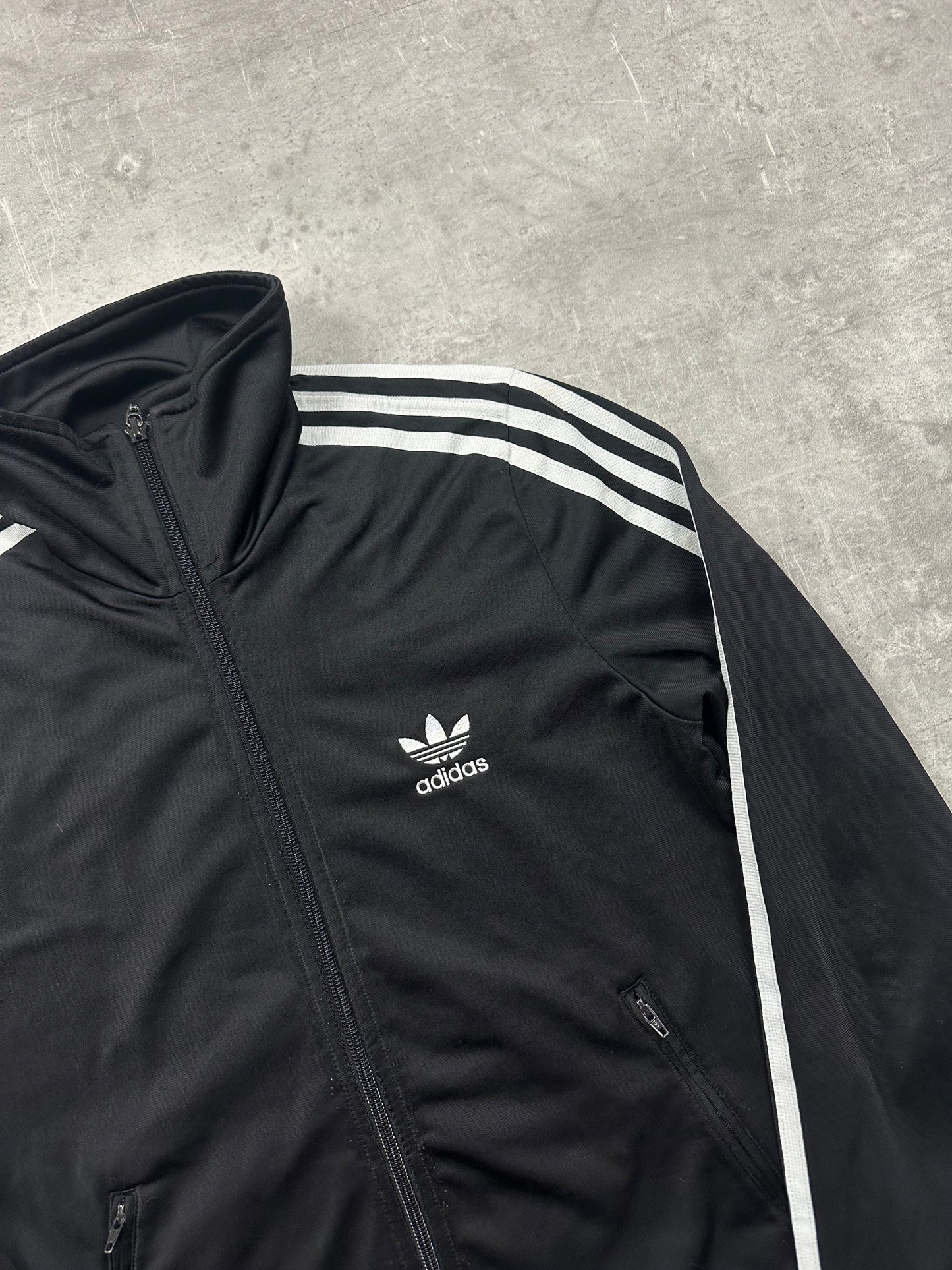 BLACK/WHITE VINTAGE ADIDAS FIREBIRD TRACKJACKET (W) - 2000s - S