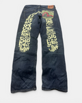 BLUE/BEIGE VINTAGE EVISU DIACOCK DENIM JEANS