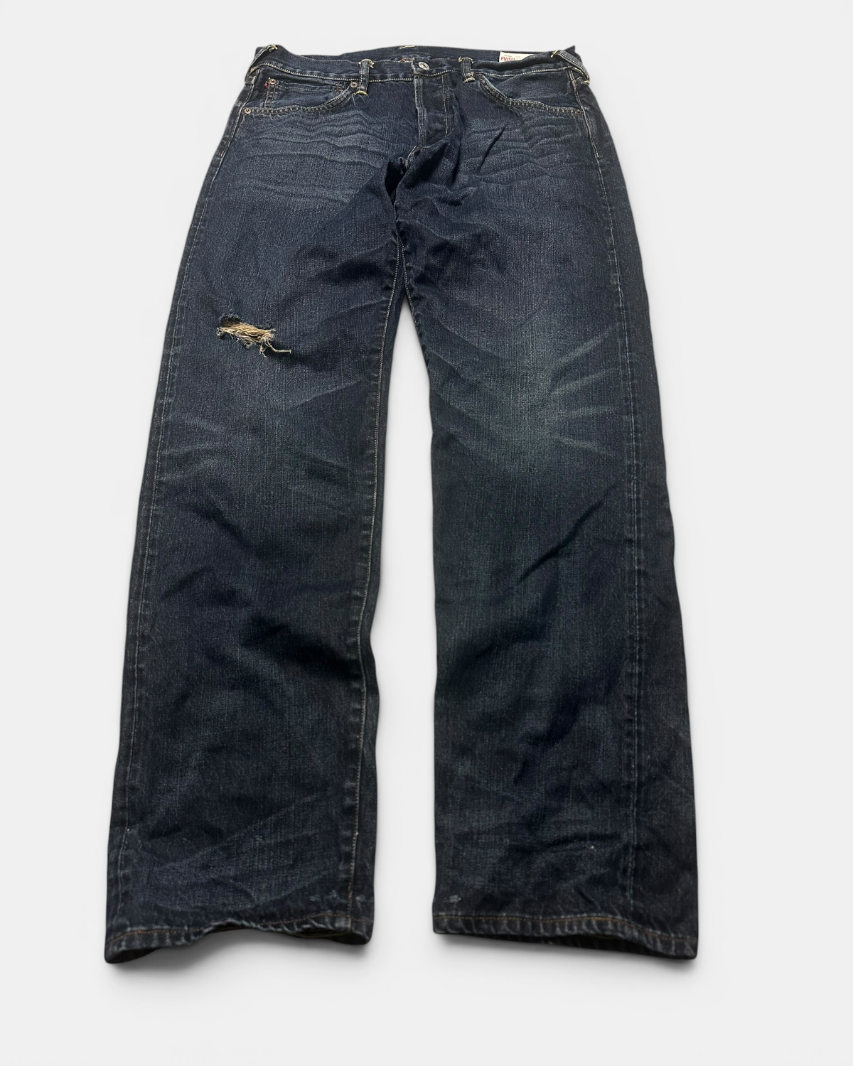 BLUE/BEIGE VINTAGE EVISU DIACOCK DENIM JEANS