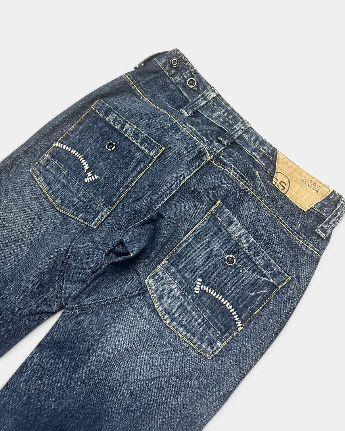 BLUE VINTAGE G-STAR RAW BOOTCUT DENIM JEANS