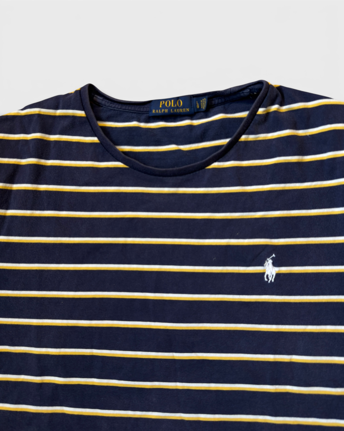 NAVY/YELLOW POLO RALPH LAUREN PONY T-SHIRT