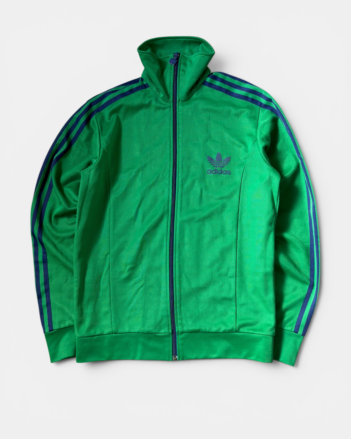GREEN/NAVY VINTAGE ADIDAS RETRO FIREBIRD BECKENBAUER TRACKJACKET