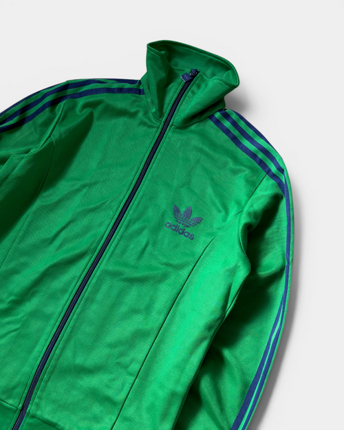 GREEN/NAVY VINTAGE ADIDAS RETRO FIREBIRD BECKENBAUER TRACKJACKET